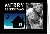 Merry Christmas photo card : indie snow home card