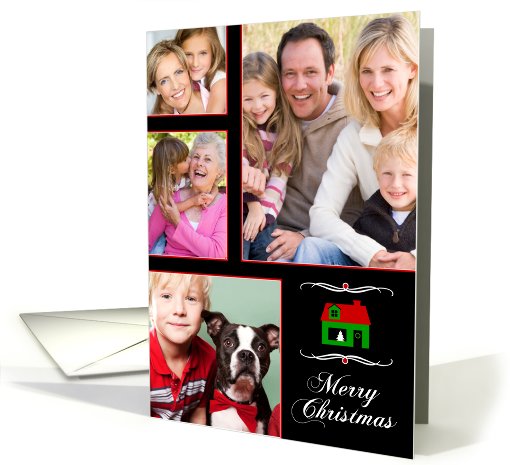 Merry Christmas photo card : mod snow home card (966743)