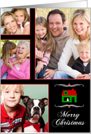Merry Christmas photo card : mod snow home card
