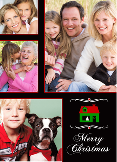 Merry Christmas photo card : mod snow home