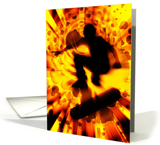 happy birthday! skateboard explosion card (967441)