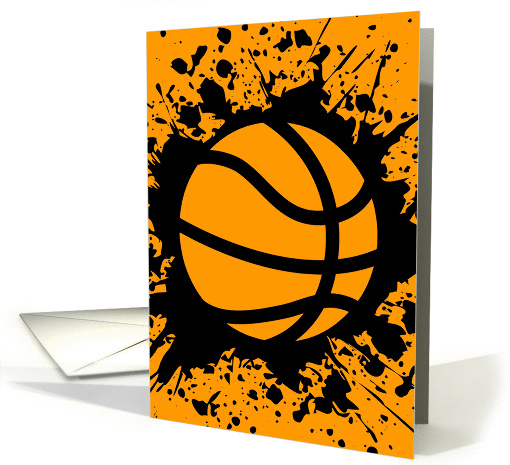 happy birthday! basketball splats card (967461)