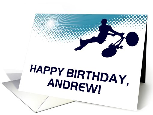 happy birthday! sky high cyclist card (967473)