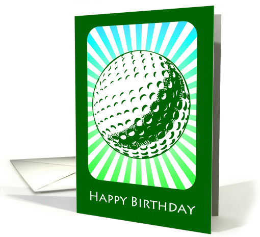 happy birthday! golf ball card (967525)