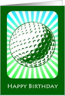 happy birthday! golf ball card