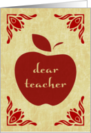 teacher appreciation day! (elegant apple) card