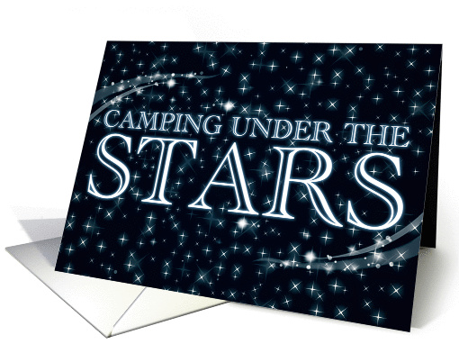 camping under the stars camp out invitation card (969651)