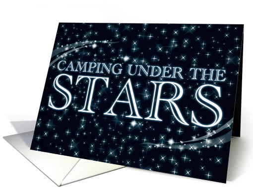 camping under the stars camp out invitation card (969651)
