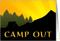 camp out invitation card