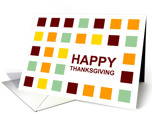 happy thanksgiving : mod squares card (970277)
