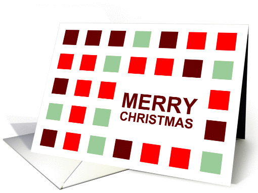 merry christmas : mod squares card (970279)