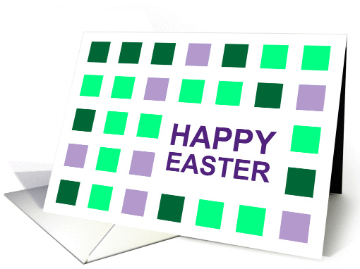 happy easter : mod squares card (970283)