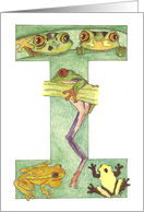 Frog Initial I card