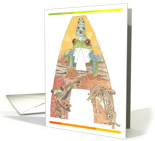 Frog Initial A card (248559)