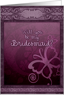 Will you be my Bridesmaid Butterfly card