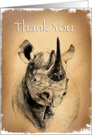 Rhino Thanks card