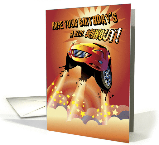 Hope your birthday's a real blowout! card (237396)