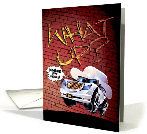 What Up? Car Urban SUV Birthday Humor Getting Older card (239872)