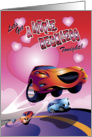 Car With Reckless Abandon for Love Valentine card