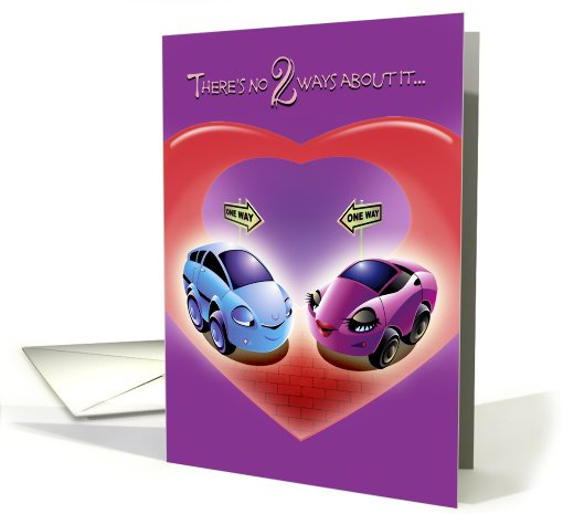 Cars in Love Valentine card (762802)