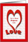 Valentine’s Day for Papaw With Love and Red Heart card