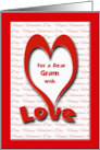 Valentine’s Day for Gram With Love and a Red Heart card