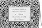 Stepsister Best Maid Invitation with Elegant Art Nouveau Design card