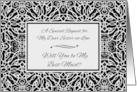 Sister-in-Law Best Maid Invitation with Elegant Art Nouveau Design card