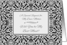 Mother Best Maid Invitation with Elegant Art Nouveau Design card