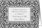 Goddaughter Best Maid Invitation with Elegant Art Nouveau Design card