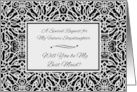 Future Stepdaughter Best Maid Invitation with Art Nouveau Design card