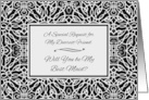 Friend Best Maid Invitation with Art Nouveau Design card