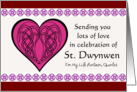Life Partner St Dwynwen’s Day with Celtic Knots and Heart card