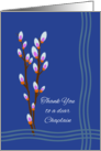 Chaplain Thank You Sympathy Pussy Willow Branches Illustration card