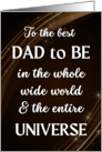 For Dad to Be Father’s Day with Stars and Swirls in Brown and Tan card