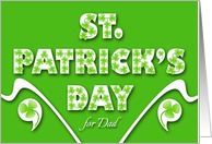 For Dad St Patrick’s Day with Shamrock Decorated Letters card