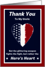 For Uncle Armed Forces Day with Patriotic Hero’s Heart and Proverb card