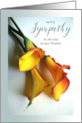 Mother Sympathy Christian Theme Isaiah 66 13 with Calla Lilies card