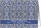Christmas for Client from Business with Filigree Snowflakes card