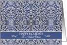 Happy Holidays for Client from Business with Filigree Snowflakes card