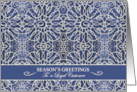Season’s Greetings for Customer from Business with Snowflakes card