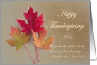 Thanksgiving Scripture with Maple Leaves and Psalm 136 1 card