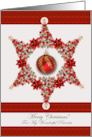 Christmas for Parents with Star Ornaments Decoration card