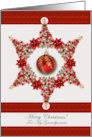 Christmas for Grandparents with Star Made from Decorative Ornaments card