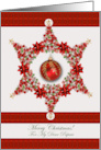 Christmas for Papaw with Festive Star Made from Ornaments card