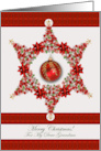 Christmas for Grandma with Festive Star Made from Ornaments card