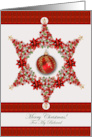 For Wife Christmas Decorated Star with Ornament and Bows card