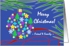 Friend and Family Christmas with Holiday Symbol Ornament card