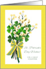 St. Patrick’s Day Wishes for Volunteer with Shamrock Bouquet card