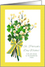 St. Patrick’s Day for Twin with Spring Shamrock Bouquet card